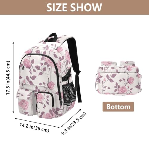 Mochila escolar para adolescentes que buscan comodidad y diseño floral 3