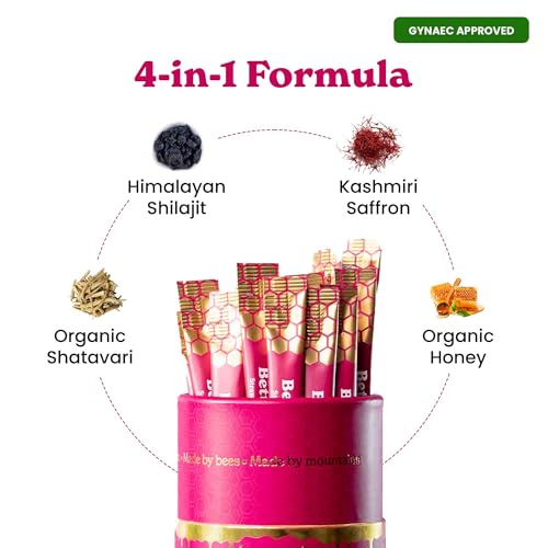 Image of BetterAlt SHE-Lajit Strawberry Honeysticks|Shilajit for Women with Shatavari & Saffron for hormonal Balance & Energy Boost|Tasty sticks with Goodness of Pure Himalayan Shilajit|30 Sticks