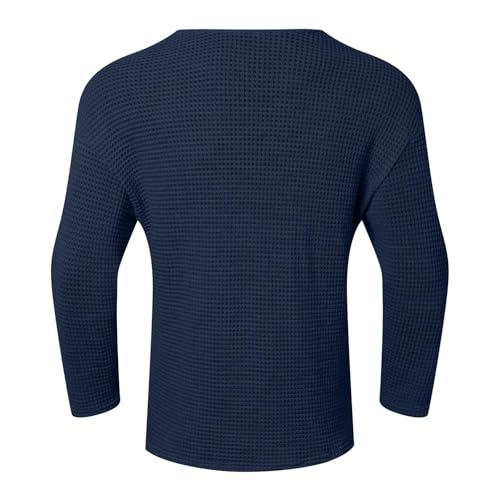 Men's Knit Sweater V Neck Fall Lightweight Pullover Long Seeve Classic Casual Solid Color Hollow Out Pullover Sweater2