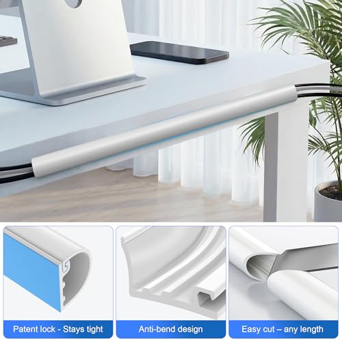Cord Hider, 39" Cable Hider, Cord Covers for Wires on Wall, Fits 2 Cables by GroTheory - Used condition - Image 4