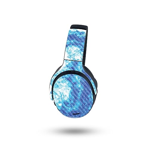 Image of MightySkins Carbon Fiber Skin Compatible with Skullcandy Crusher ANC 2 - Vibrant Smoke | Protective, Durable Textured Carbon Fiber Finish | Easy to Apply