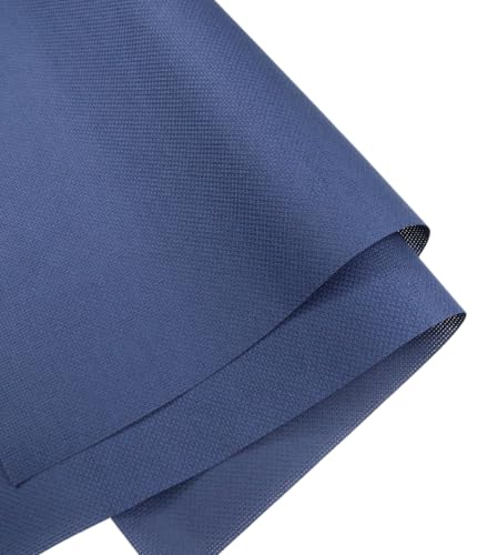 Image of KCS 16 Count Cotton Cross Stitch Aida Cloth Fabric (Navy Blue, 59 inch x 1 Yard /149cm x 92cm)