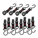 VILLFUL 15 pezzi Ganci da Campeggio Resistenti in Plastica con Fissaggio Rapido Appendiabiti Esterni Versatili per Tende Capi e Accessori da Campeggio per Organizzare e Sospendere