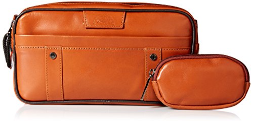 Dopp Men's Veneto Soft Sided Multi-Zip Travel Kit-Leather, Tan #TOP5