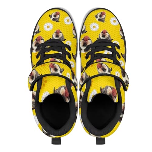 Tennis Shoes for Boys Girls Slip On Strap Athletic Running Shoes Sneaker Wide Barefoot School Sneakers for Children/Big Kids/Toddler US 11-152