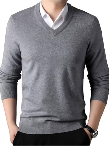 [YAYOKYA] セーター メンズ vネック ニット 秋服 冬服 ビジネス 暖かい 無地 カジュアル 長袖 トップス カジュアル 長袖 インナーシャツ おしゃれ 春服 インナー メンズ 5色 M-3XL