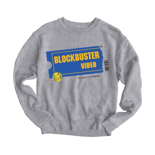 Isaac Morris Limited Blockbuster Vintage Ticket Logo Men’s and Women’s Long Sleeve Crewneck Sweatshirt
