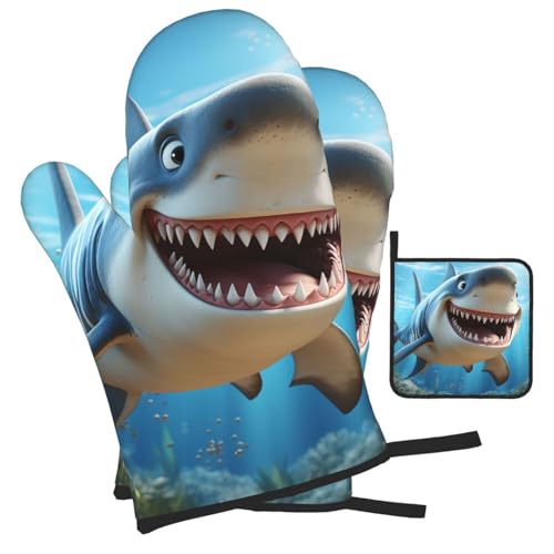 Maniques requin imperméables pour ne plus se brûler avec les plats du four - 8