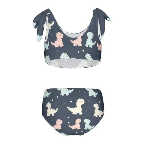 Wusikd Cute Dinosaurs Girls Swimsuits Two Piece Color Swimwear Bikini Set for for Girls Size 3T2