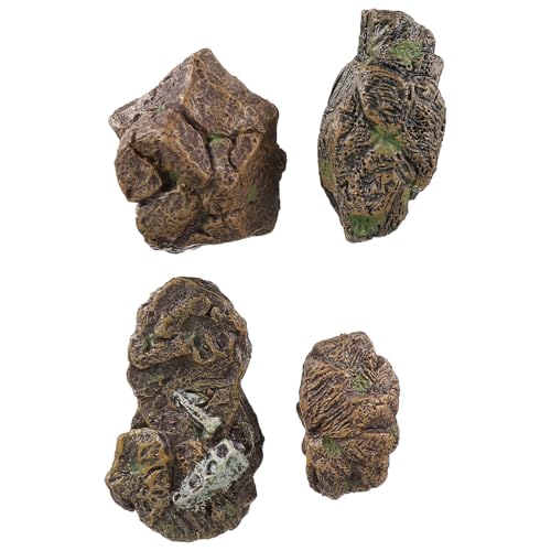 VALICLUD Lot de 4 Pierres Artificielles Décoratives pour Micro-Paysages Ornements de Table en Sable Décoration Miniature de Jardin Féerique Accessoires Créatifs pour Jardin Miniature