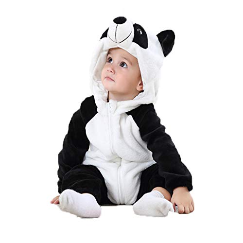 Fleece Baby Bunting Bodysuit ? Infant Pajamas Kids Hooded Romper Outerwear Toddler Jacket One-Piece Rompers (Black,70CM)