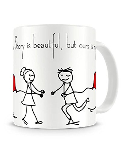 Printhaat Ceramic Coffee Mug for Gift Purpose, 325 ml (White and Brown) Printhaat Ceramic Coffee Mug for Gift Purpose, 325 ml (White and Brown)