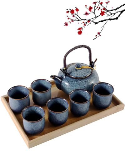 DUJUST Service à thé japonais - 8 pièces, en...