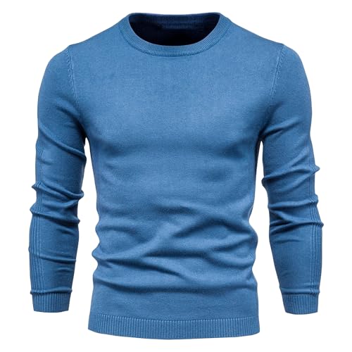Men's Comfort Winter Knitted Pullover Crew Neck Classic Casual Sweater Solid Fashion Winter Outdoor Sweaters