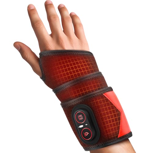 Cordless Wrist Heating Pad for Pain Relief, FSA Eligible Items, Rechargeable Wrist Massager for...