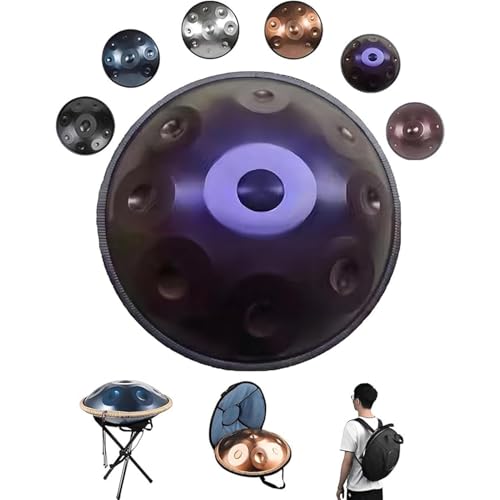 22�C���` ��l�̂��߂̃n���h�p���h�����A 432Hz/440Hz 9/10/12�� �v���~�A���X�`�[�����n���h�p���h�����i�j�Z���j�X�^���h�A�n���h�p���o�b�O�A�}���b�g�t���A�ґz�p�Ŋy��Z�b�g(Purple,432HZ/9Note)