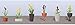 JTT Scenery Products - Flowering Potted Plants Assortment 2, 7/8
