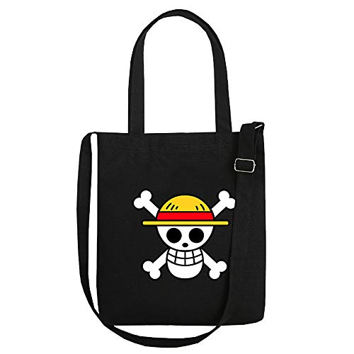 NUANDI Impression D'Anime One Piece Sac Courses Pliable Réutilisables Sac à Provisions De Supermarché Durable Léger Lavable- Pour Shopping, Épicerie, Voyage, Etc Cover