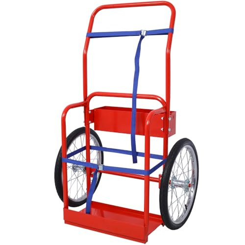 41CztuRazIL. SL500 Homonova Large Dual Oxygen Tank Cart Dolly, Full Range Double Cylinder Cart with High Rail Lifting Eye Firewall, Compact Removable Design, 20