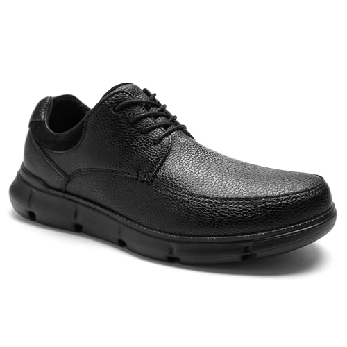 Men's Orthopedic Wide Business Leather Dress Walking Shoes: Stylish Arch Support Leisure Diabetic Driving Oxford, Supportive Orthotics Plantar Fasciitis Wingtip Formal Casual Sneakers Black Size 11