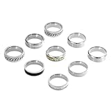 【2 Anelli Rotanti a Catena Antistress】 Questo set dall'ottimo rapporto qualità-prezzo include due anelli da 8mm con un design unico a catena rotante. Offrono un'attività tattile silenziosa che aiuta a gestire l'irrequietezza, rendendoli un accessorio funzionale intelligente.