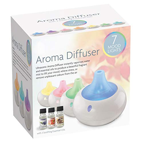 Airess Ultrasonic Aroma Diffuser Humidifier Essential Oils With 7 Colour LED Mood Light