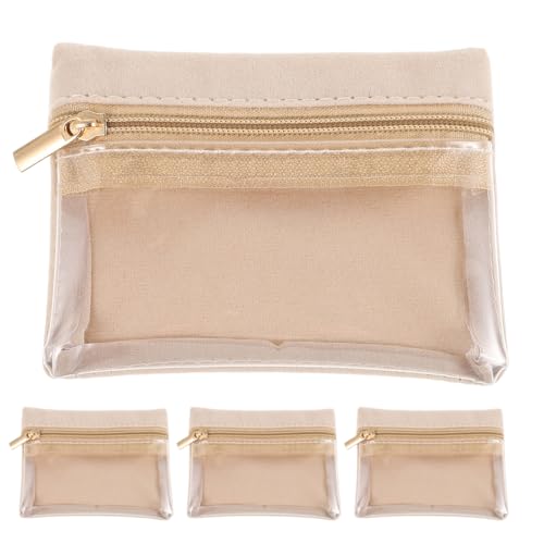 SWOOMEY Borsa porta-anelli da 4 pezzi: custodia organizer da viaggio - borsa trasparente con cerniera per orecchini, anelli, bracciali e accessori - custodia portaoggetti