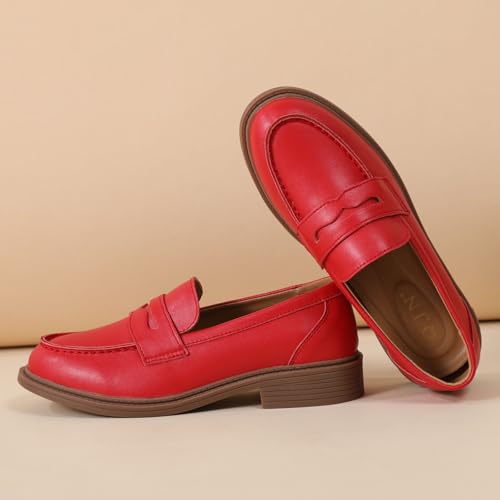 Image of Penny Loafers for Women Non Slip Work Shoes for Women's Loafers & Slip-Ons Ladies Business Casual Shoes Driving Flats