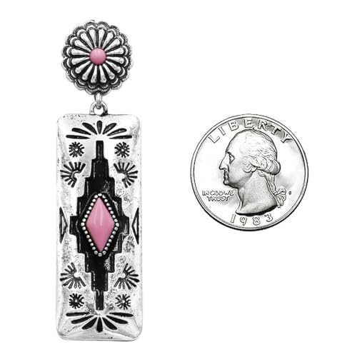 Rosemarie & Jubalee Women's Cowgirl Chic Western Semi Precious Howlite Stone Bar Jewelry3