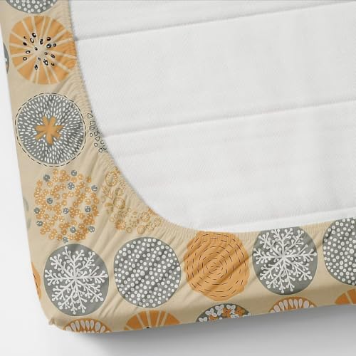 Image of NEW LEAF Premium Cotton Elastic Fitted Bedsheets with 2 King Size Pillow Covers | Double Bed with All Around Elastic 220 TC Supersoft | Size - 72 King Sizex78+10 inches | Mustard Yellow, Black
