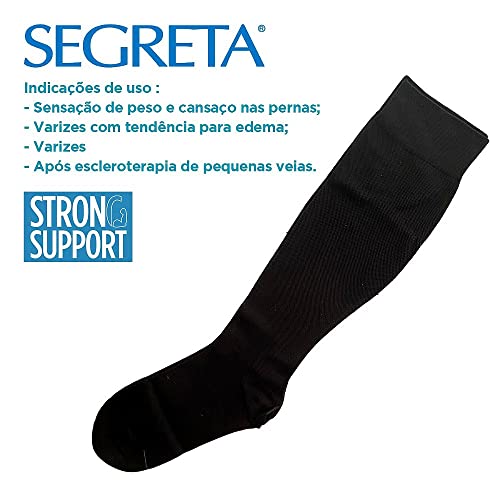 Meia 3/4 Compressão Suave 14-18mmHg Importada Repomen Cotton Masculina Tamanho:XL;Cor:Cinza