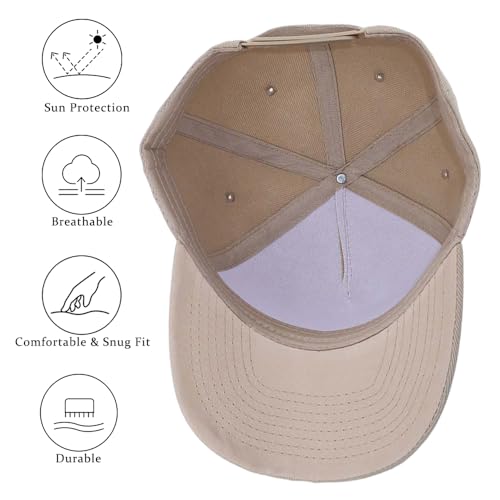 Image of 5-Panel Baseball Cap for Workouts, Hiking, Outdoor Sports, Customizable DIY Design, All-Season Comfort Fit, Adjustable