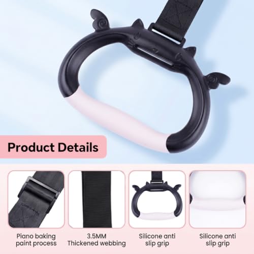 Image of Proberos Home Gymnastics Rings with 2m Adjustable Nylon Straps Anti Slip Handles Indoor Fitness Exercise Rings for Kids Children