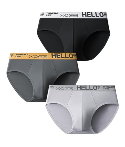 Men's Underwear Soft Boxer Briefs Breathable Underwear 3 Pack2