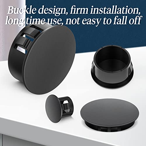 Image of 260PCS Black Plastic Plugs Hole, Round PA66 Plug Furniture Hole Decorative Cover 8 Size 1 /4 inch 5 /16 inch 3 /8 inch 1 /2 inch 5 /8 inch 3 /4 inch 7 /8 inch 1 inch