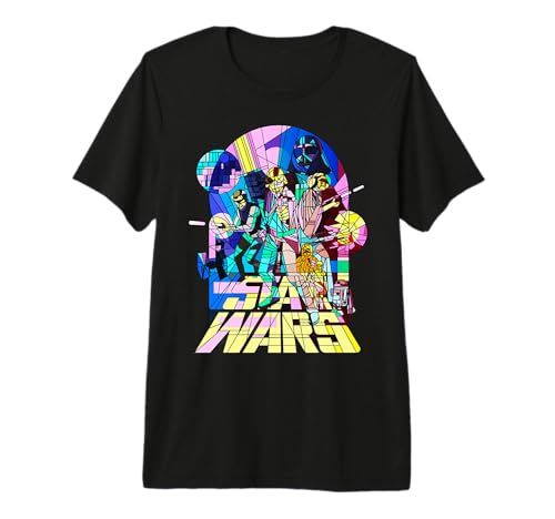 T-shirt Star Wars Stained Glass de qualité supérieure avec impression textile