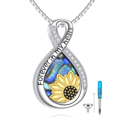 Urn Necklace for Ashes for Women Ashes Necklace Copper 925 Sterling Silver Custom Cremation Jewelry for Women