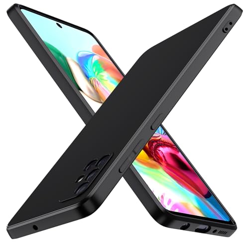 ivoler Negro Mate Funda para Samsung Galaxy A71 4G con Protección de Cámara, Carcasa Protectora Antigolpes, Ultrafina Suave TPU Silicona Caso Delgada Anti Choques Case