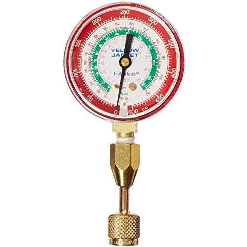 Yellow Jacket 40331, Single Red Pressure (F) Test Gauge (Pack of 6 pcs)
