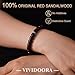 VIVIDOORA Unisex Beaded Bracelets, Handmade Sandalwood Meditation 8mm Mala Beads with Turquoise, Buddhist Prayer Red Wood Bracelets, Comfortable for Daily Wear Yoga Gift for Men Women