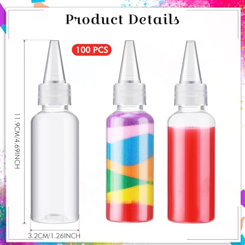 50 Pcs 1.7 oz Plastic Squeeze Bottles with Leak-proof Top Caps Writer Bottles for Paint Crafts Lotion Glue Liquids Travel and Crafts Empty Sand Art Supplies2