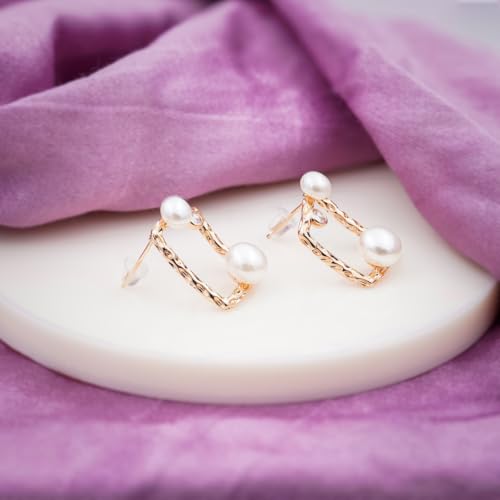 Image of Modern Dangle Earrings for Women | Chic Statement Earrings for Girls | Stylish Lightweight Fashion Jewelry for Casual, Party & Special Occasions