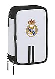 Safta Real Madrid Oficial estuche de útiles escolares para todo tipo de manualidades. 2 años de garantía