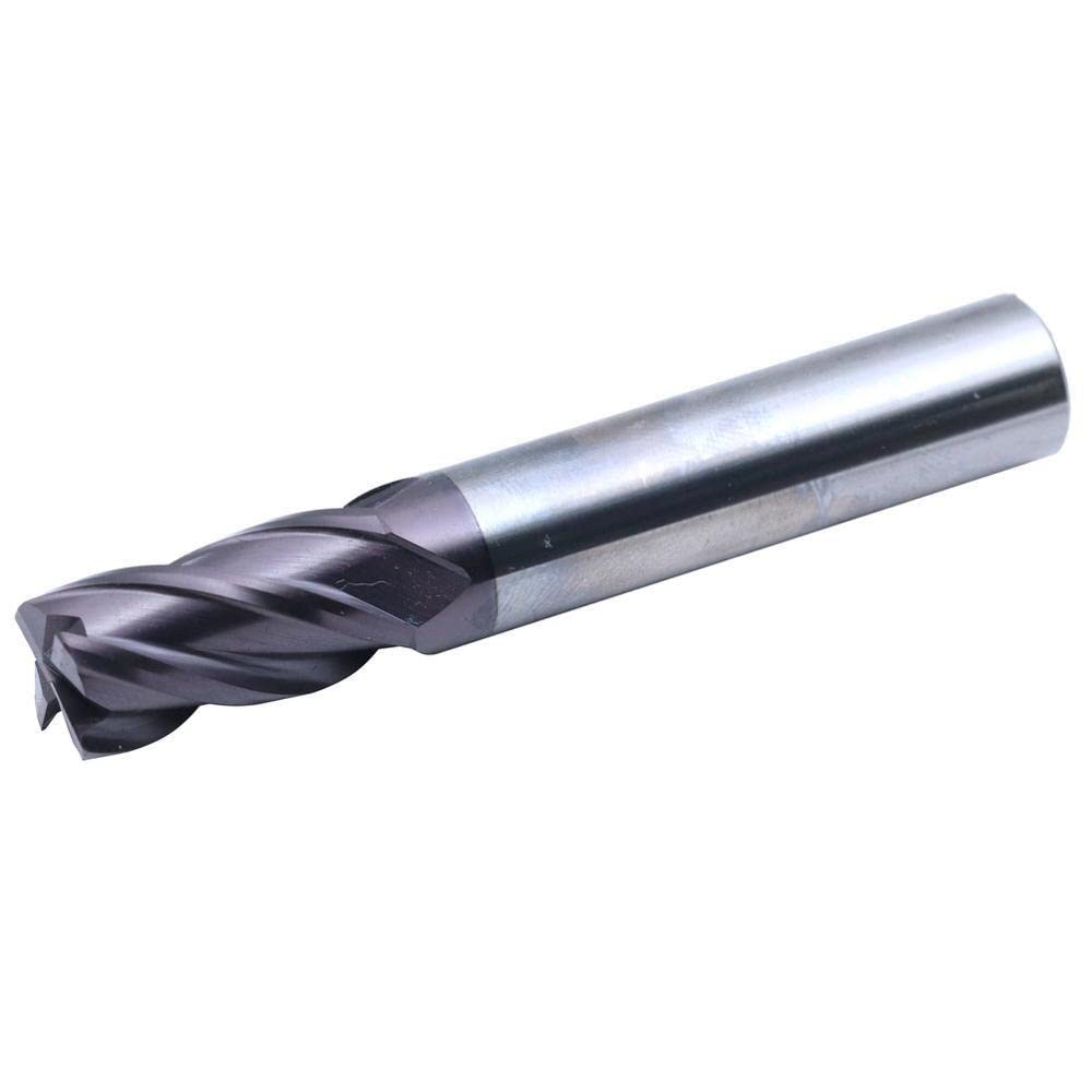 1pc Taglio HRC55 4 Flauto 0.5mm 1mm Fresatura Lavorazione Utensili a spirale in acciaio al tungsteno Frese a sfera tonda Naso Fresa(8R0.5x8Dx60L)