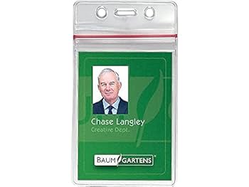 Amazon.com : Baumgartens Sicurix Sealable ID Badge Holders