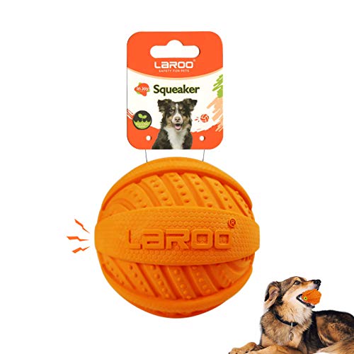 LaRoo Squeaky Dog Toys Dog Balls - ã€3 Sizesã€‘ Dog Chew Toy, Dog Teeth Cleaning, Squeaky Dog Balls, Peppy Pet Ball, Interactive Dog Toys for Large Medium Small Dogs, Tough Dog Toys