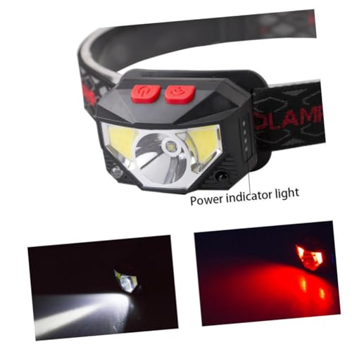 Linterna frontal LED de ABS recargable USB para camping y pesca nocturna 6