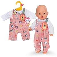 BABY born Strampler mit Langen Ärmeln & Dschungelmotiven - Hochwertiges Puppenzubehör - Kleidung geeignet für Puppen der Größe 43 cm