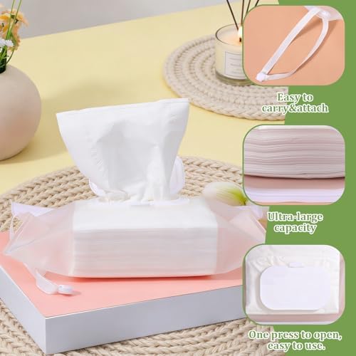 JJUNW 3 PCS Baby Wipes Dispenser Holder, Portable Reusable Wipes Pouch Waterproof & Dustproof Refillable Baby Wet Wipes Pouch Container Wipe Travel Case Keeps Wipes Fresh — view 2