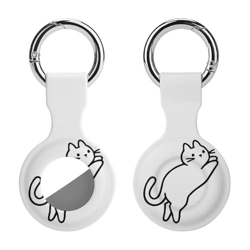 AirTag �P�[�X �G�A�^�O�L�[�z���_�[ Cat On Belly �G�A�^�O�J�o�[ ���^ �y�� �ϏՌ� �����h�~ �ϋv�� �g�ѕ֗� �����h�~ �q����p�̃��P�[�^�[ GPS�y�b�g�g���b�J�[